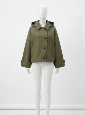Trench court capuche femme coupe large quotidien - Vue 1 - Trench court