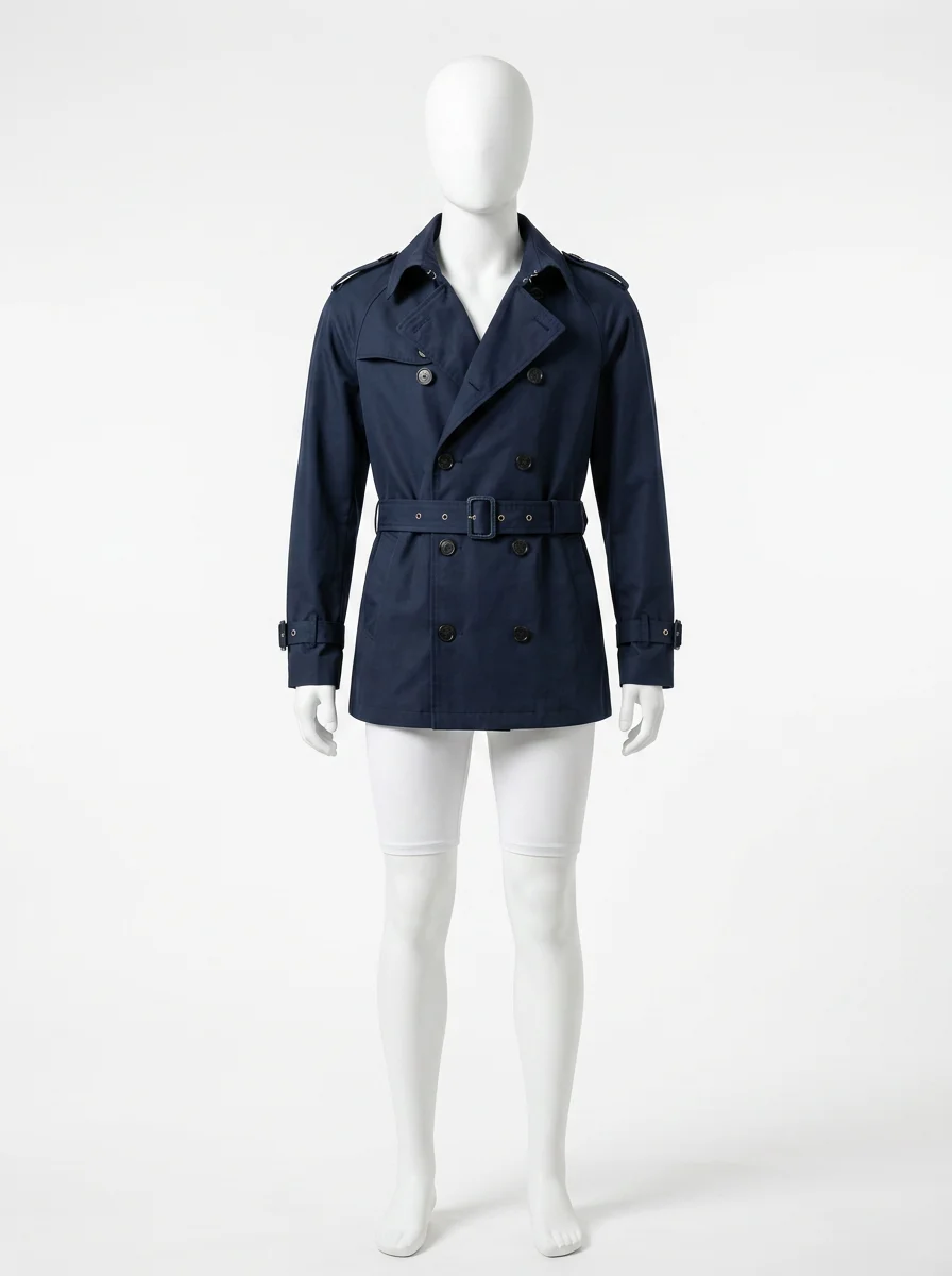 Trench court coton doublure amovible business homme - Vue 1 - Trench court