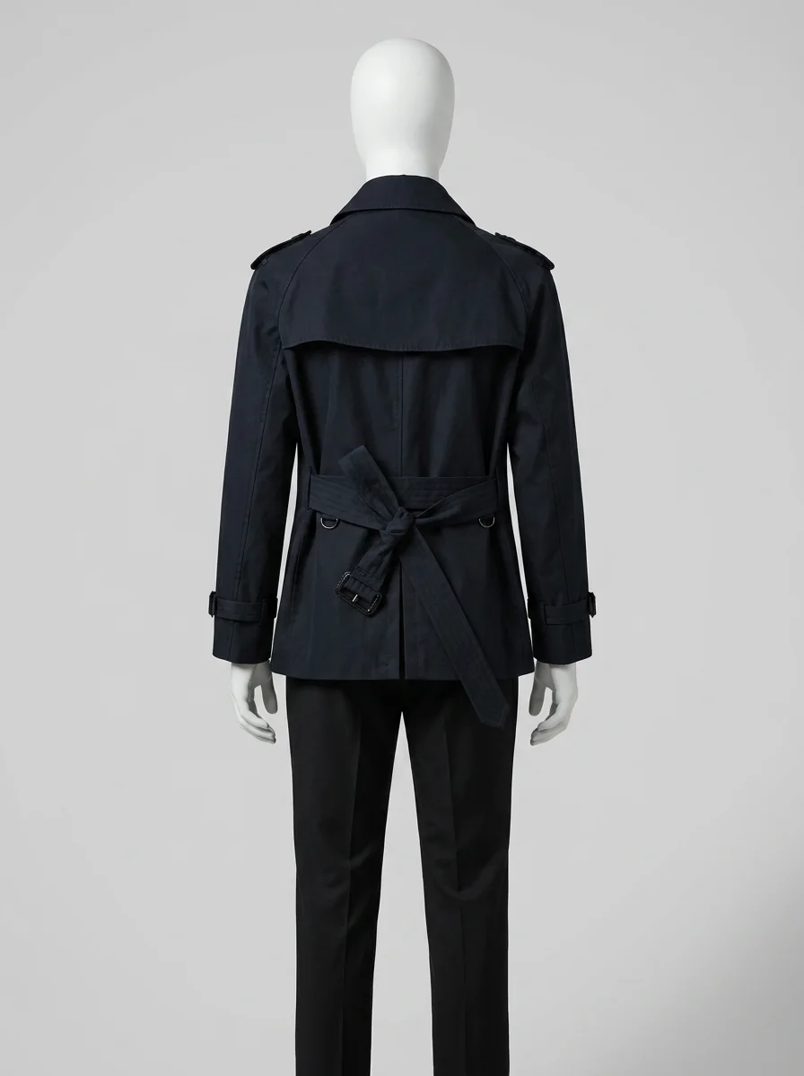 Trench court coton doublure amovible business homme - Vue 10 - Trench court