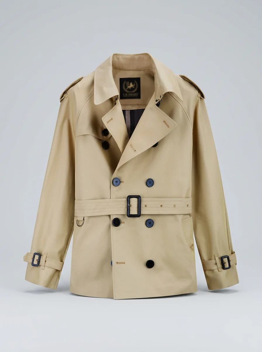 Trench court coton doublure amovible business homme - Vue 12 - Trench court