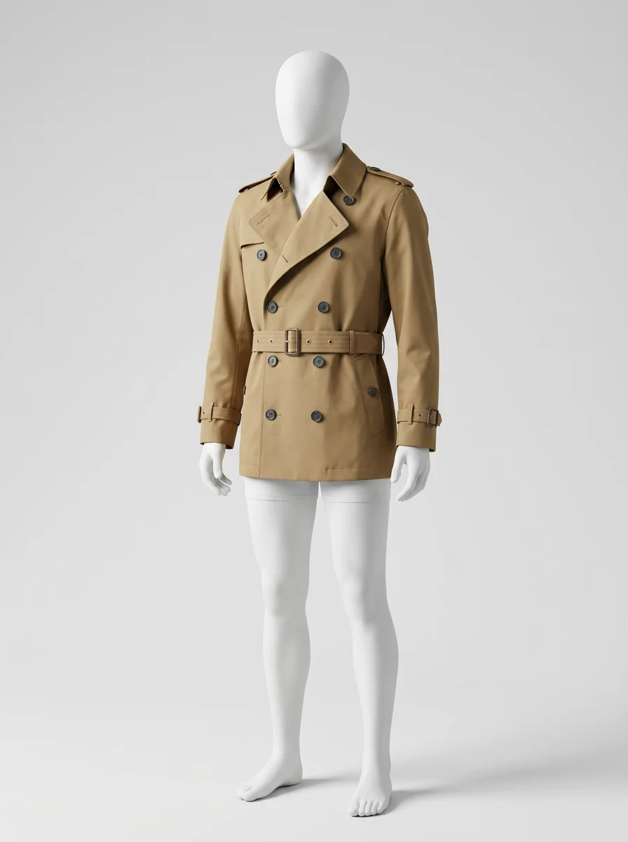 Trench court coton doublure amovible business homme - Vue 2 - Trench court