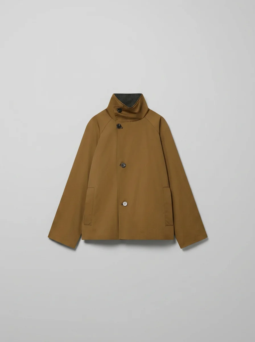 Trench court double face femme col montant décontracté - Vue 12 - Trench court