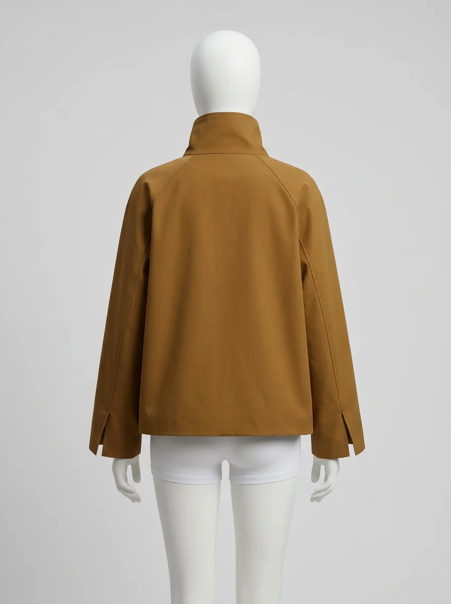 Trench court double face femme col montant décontracté - Vue 2 - Trench court
