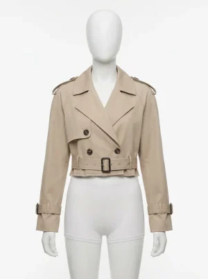 Trench court femme cintré moderne chic - Vue 1 - Trench court