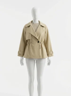 Trench court femme cordon serrage style britannique - Vue 1 - Trench court