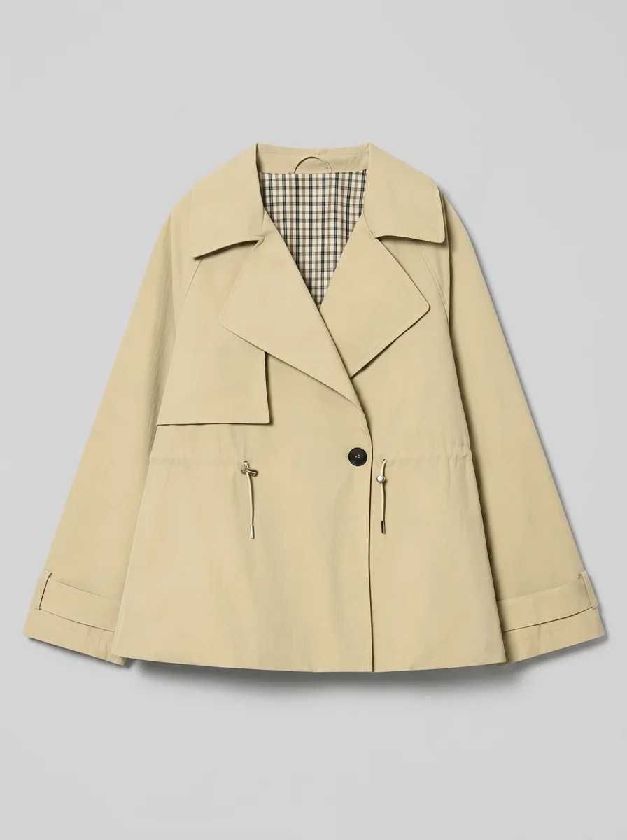 Trench court femme cordon serrage style britannique - Vue 11 - Trench court