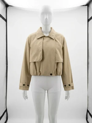 Trench court femme coupe large style urbain décontracté - Vue 1 - Trench court