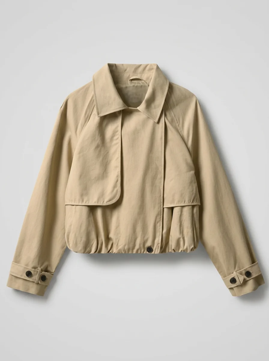 Trench court femme coupe large style urbain décontracté - Vue 5 - Trench court