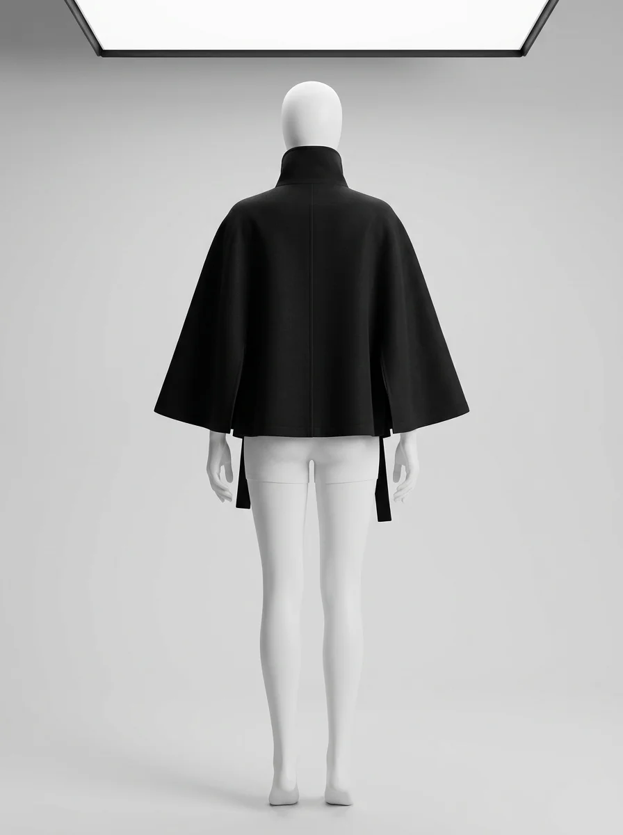 Trench court femme élégant coupe cape manches chauve-souris - Vue 4 - Trench court