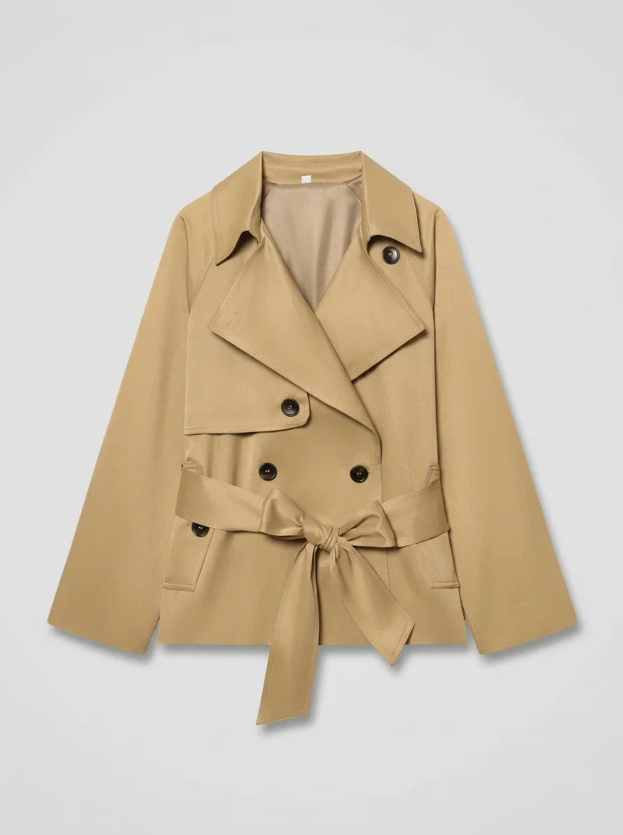 Trench court femme style britannique ample mi-saison - Vue 11 - Trench court