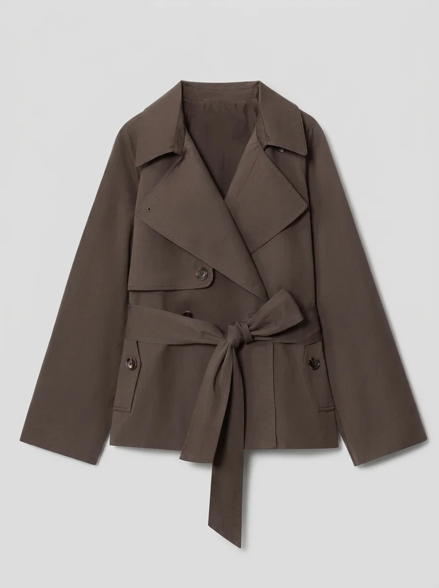 Trench court femme style britannique ample mi-saison - Vue 12 - Trench court