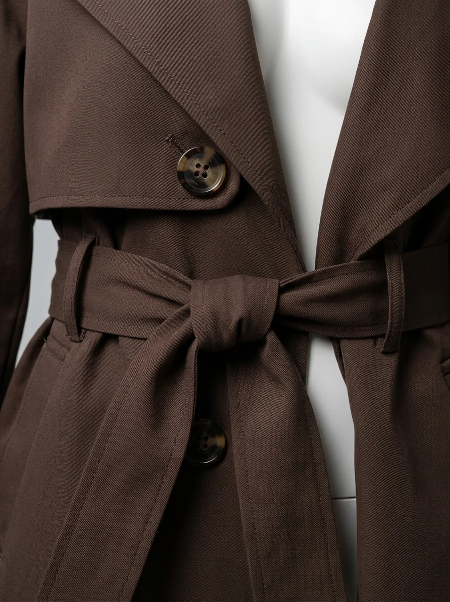 Trench court femme style britannique ample mi-saison - Vue 4 - Trench court