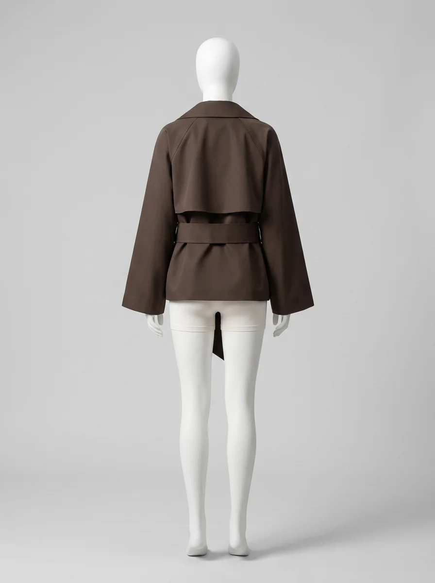 Trench court femme style britannique ample mi-saison - Vue 6 - Trench court