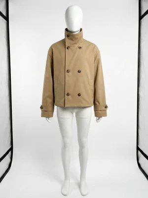 Trench court homme élégant col montant style designer - Vue 1 - Trench court