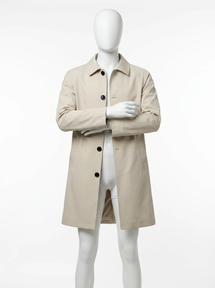 Trench court homme quotidien élégant coupe droite - Vue 1 - Trench court