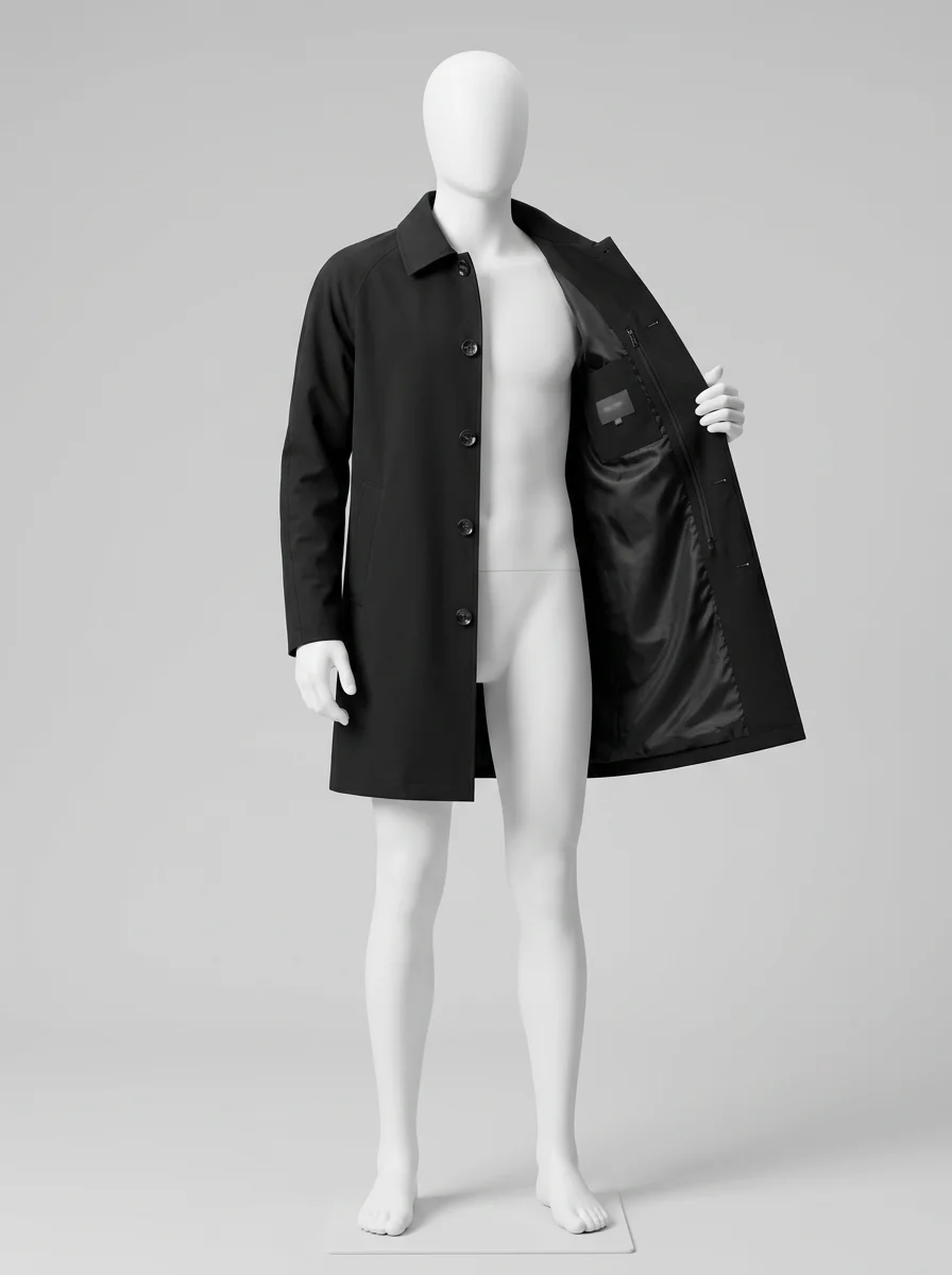Trench court homme quotidien élégant coupe droite - Vue 11 - Trench court