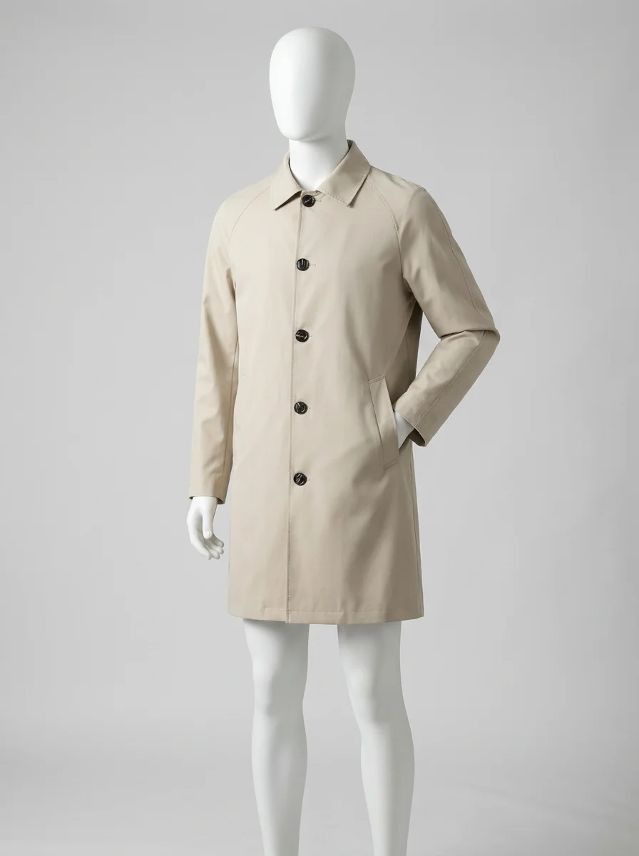 Trench court homme quotidien élégant coupe droite - Vue 13 - Trench court