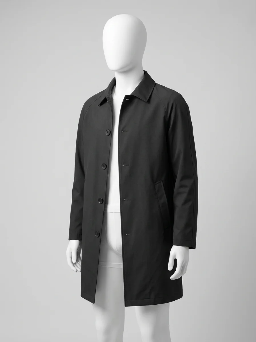 Trench court homme quotidien élégant coupe droite - Vue 2 - Trench court