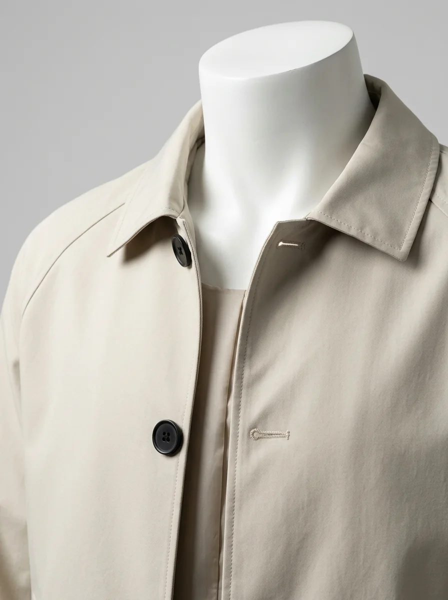Trench court homme quotidien élégant coupe droite - Vue 4 - Trench court