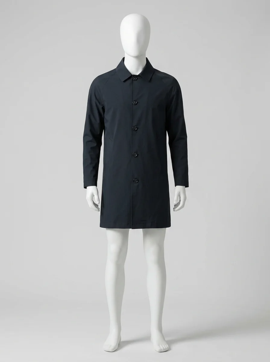 Trench court homme quotidien élégant coupe droite - Vue 8 - Trench court