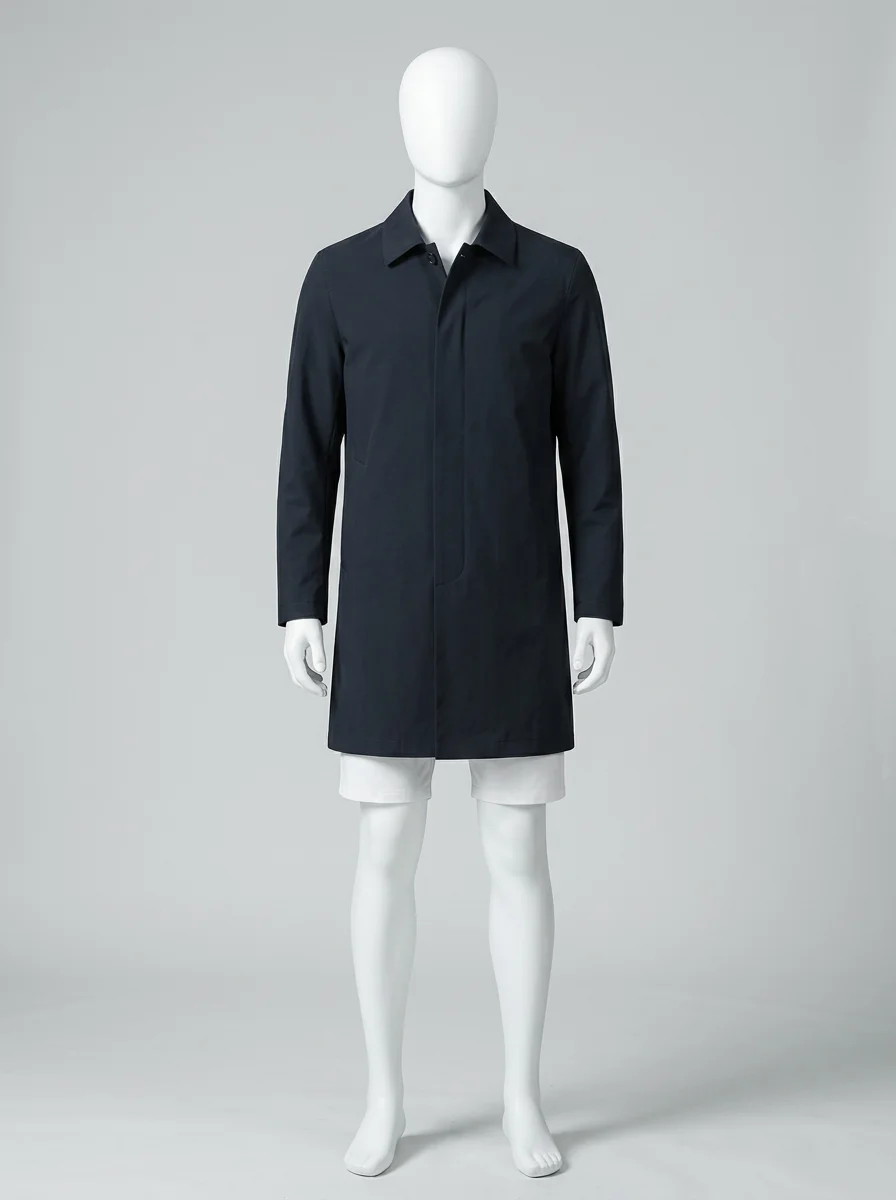 Trench court homme quotidien élégant coupe droite - Vue 9 - Trench court