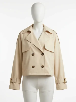 Trench court oversize femme élégant quotidien - Vue 1 - Trench court