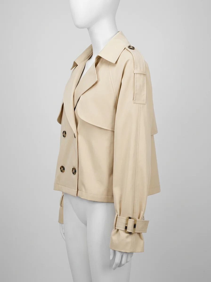 Trench court oversize femme élégant quotidien - Vue 2 - Trench court